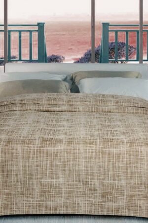 Cuvertura de pat Valentini Bianco din brocard, Fust 171 Bej