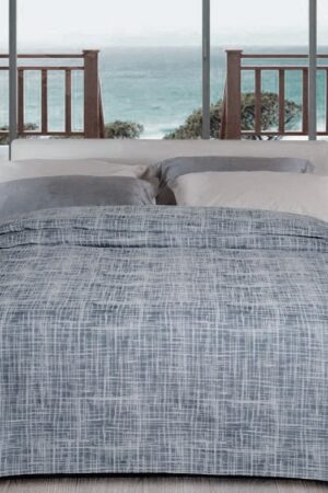 Cuvertura de pat Valentini Bianco din brocard, Fust 171 Gri