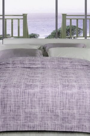 Cuvertura de pat Valentini Bianco din brocard, Fust 171 Lila