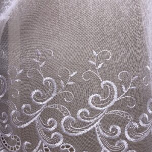 Material textil pentru perdea sable, Jangle alb