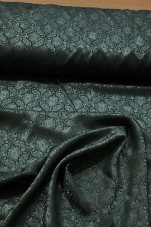 Material textil brocard, geometric verde